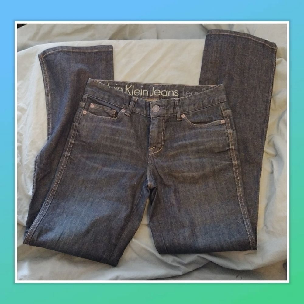 CALVIN KLEIN JEANS Womens' Lean Boot Blue Jeans Size 27/4